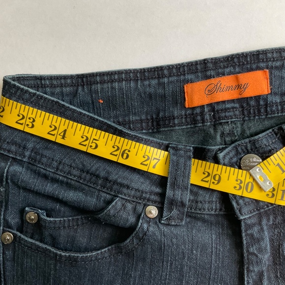 Shimmy Skinny Flare Low Rise Stretch Denim Jeans Black-Washed Sz EU 38 … - Picture 6 of 13